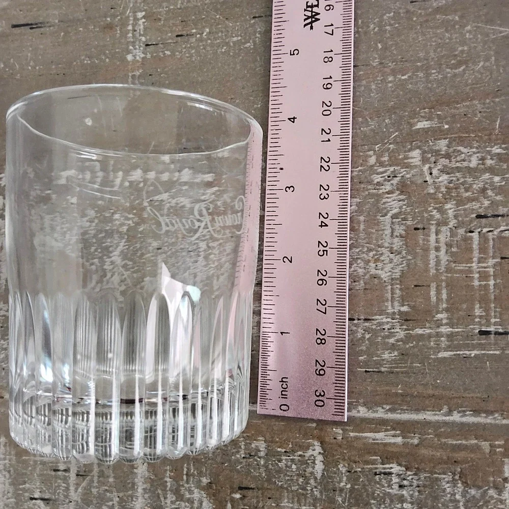 Crown Royal Whiskey Rocks‎ Glasses Set of 2 Etched Barware Classic Retro